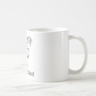 blue line hearts coffee mug