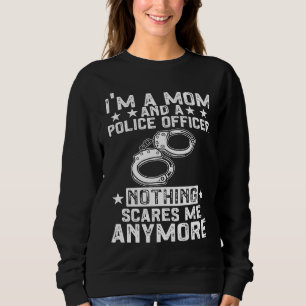 Blue Line I'm A Mom And A Police Officer Sweatshirt