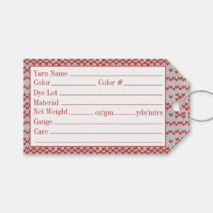 BLUE LINE KNIT 3.5x2 Yarn Tags