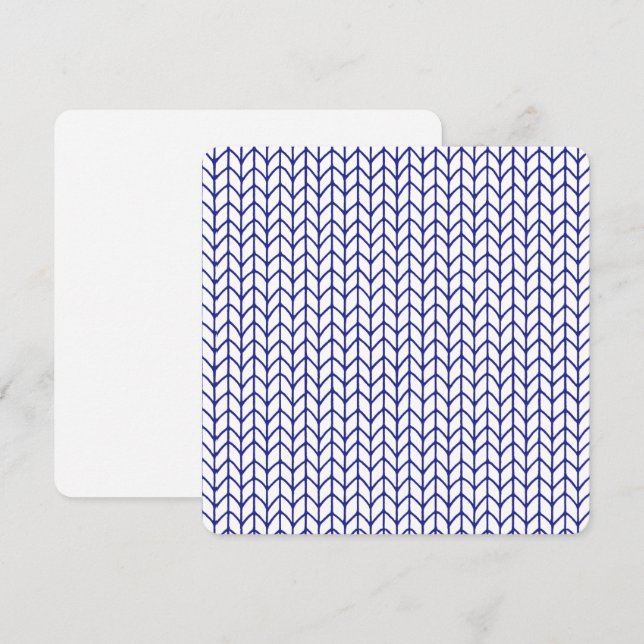 BLUE LINE KNIT 5.25" Square Flat Card (Front/Back)
