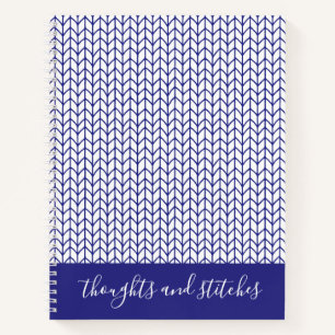 BLUE LINE KNIT 8.5x11 Spiral Notebook + Text II