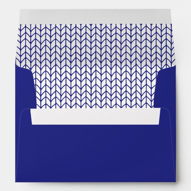BLUE LINE KNIT A7 Envelope (5x7 cards) / Blue (Back (Bottom))