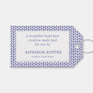 BLUE LINE KNIT Business Gift Tags