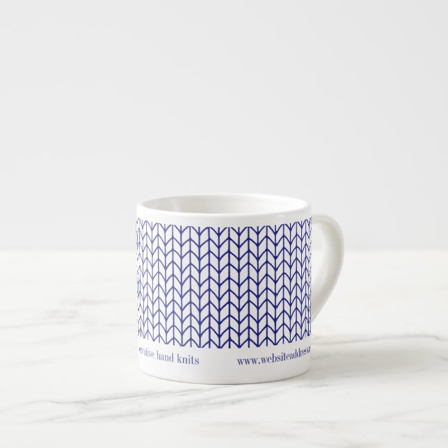 BLUE LINE KNIT Business ID Espresso Cup (Front Right)