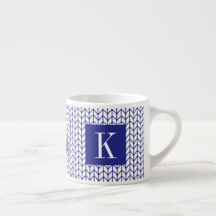 BLUE LINE KNIT Espresso Cup + Initial II