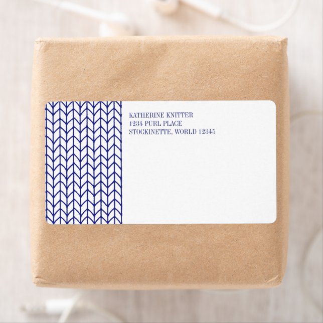 BLUE LINE KNIT Shipping Address Labels (Insitu)