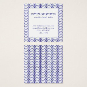 BLUE LINE KNIT Square Business Card