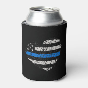Blue Line Love Can Cooler