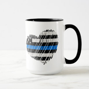 Blue Line Love Mug