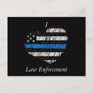 Blue Line Love Postcard