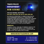 Blue Line & Siren, Police Officer Recruitment Flyer<br><div class="desc">Blue Line & Siren,  Police Officer Recruitment Flyer by The Business Card Store.</div>