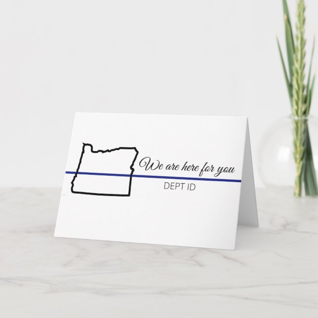 Blue Line support/sympathy- OR -customise Holiday Card (Front)