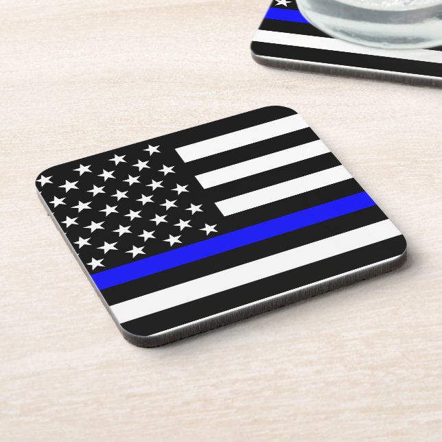 Blue Line US Flag Coaster (Left Side)
