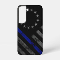 Blue Line Vintage American Flag