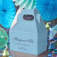 Blue linen Simple Script Hangover Recovery Kit