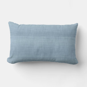 Blue Linen Texture Lumbar Pillow