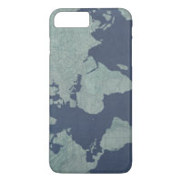 Blue Linen World Map