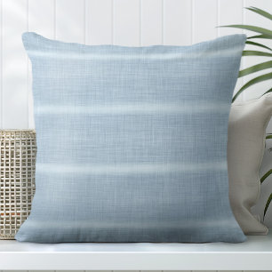 Blue Lines Coastal Throw Pillow