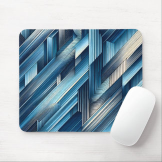 Blue Lines Of Motion Mouse Pad