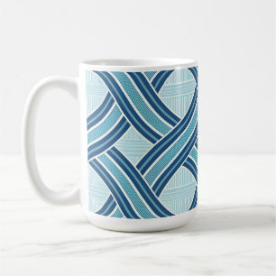 Blue Lines Pattern Coffee Mug
