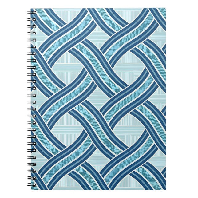 Blue Lines Pattern Notebook (Front)