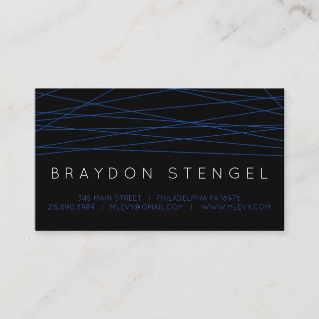 BLUE LINES Professional Business Card (Front)