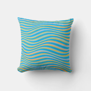 Blue lines Throw Pillow