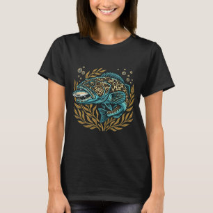 Blue Lingcod Fish Pacific Northwest Saltwater Fish T-Shirt