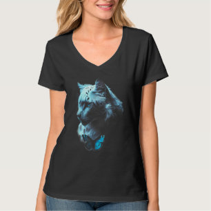 Blue Lion Blue eyes Big Cat T-Shirt