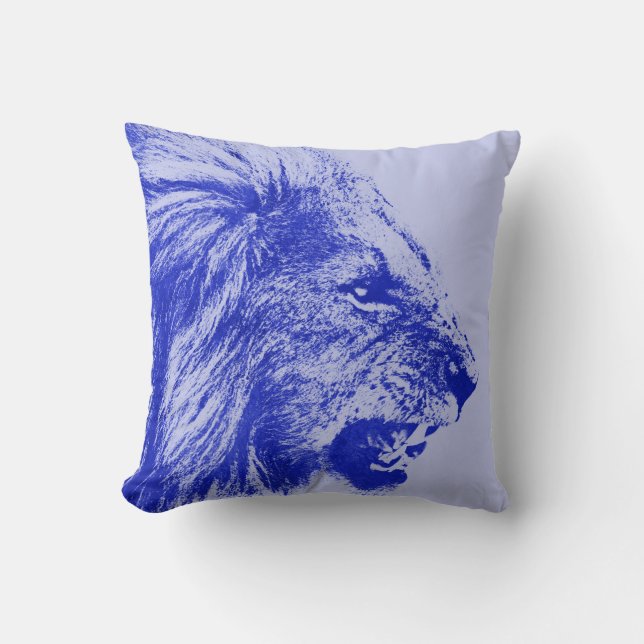 Blue Lion Cushion (Front)