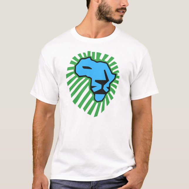 Blue Lion Green Mane Waka Waka Shirt (Front)