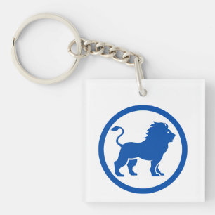 Blue Lion Key Ring