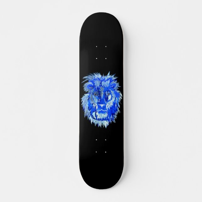 Blue Lion Spirit Skateboard (Front)