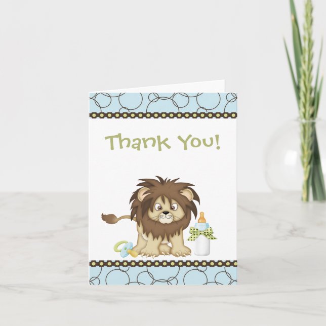 Blue Lion Thank You Card (Front)