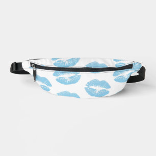 Blue Lips, Pattern Of Lips, Blue Lipstick, Kiss Bum Bags