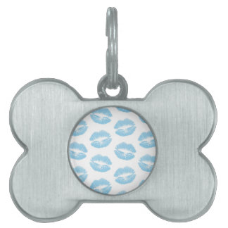 Blue Lips, Pattern Of Lips, Blue Lipstick, Kiss Pet ID Tag