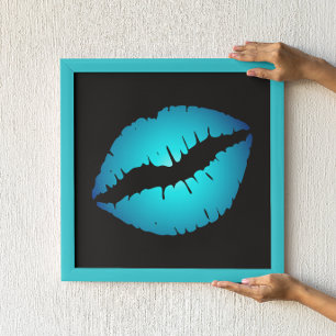 Blue Lipstick Poster
