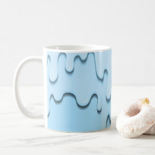 blue liquid drops coffee mug