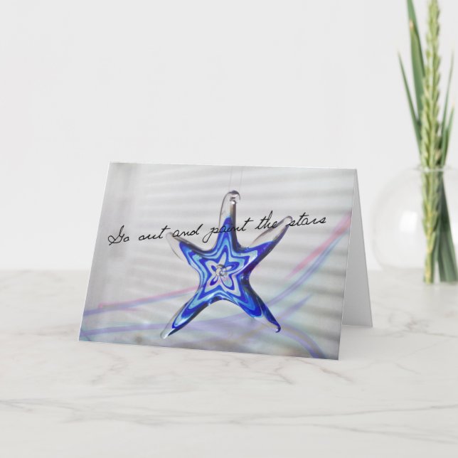 BLUE LIQUID Greeting Card (Front)