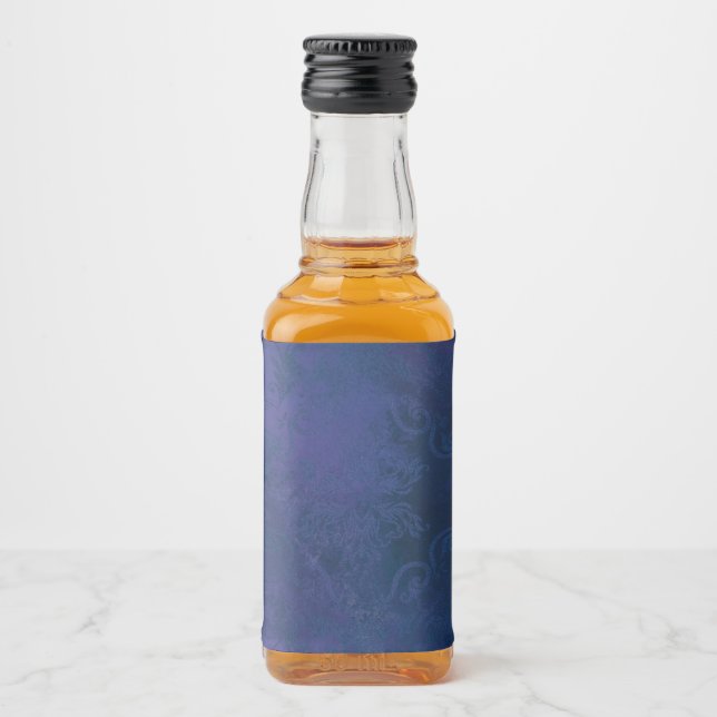 blue liquor bottle label (Front)