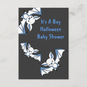 Blue Little Bat Baby Shower Invitation Cards
