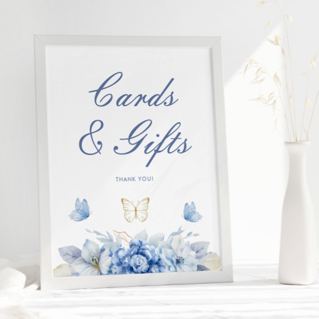 Blue Little Butterfly Cards and Gifts Poster (Creator Uploaded)