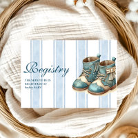 Blue Little Cowboy Modern Western Baby Registry