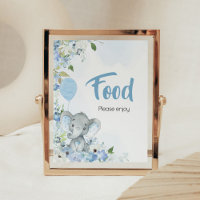 Blue Little Peanut Elephant Baby Shower Food