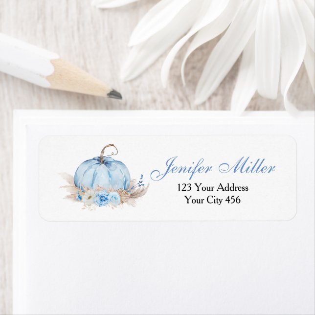 Blue Little Pumpkin Address Labels (Insitu)