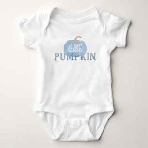 Blue Little Pumpkin Fall Baby First Birthday Bodysuit