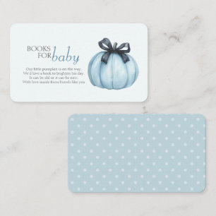 Blue Little Pumpkin Polka Dots Books for Baby Enclosure Card