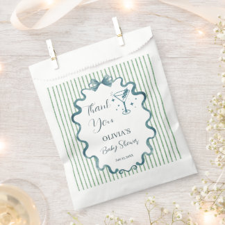 Blue Little Tini One Thank You Baby Shower Favour Bags