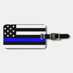 Blue Lives Matter - US Flag Police Thin Blue Line Luggage Tag