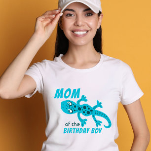 Blue Lizard Gecko Mum of Birthday Boy Mother T-Shirt